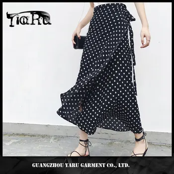 polka dot maxi skirt