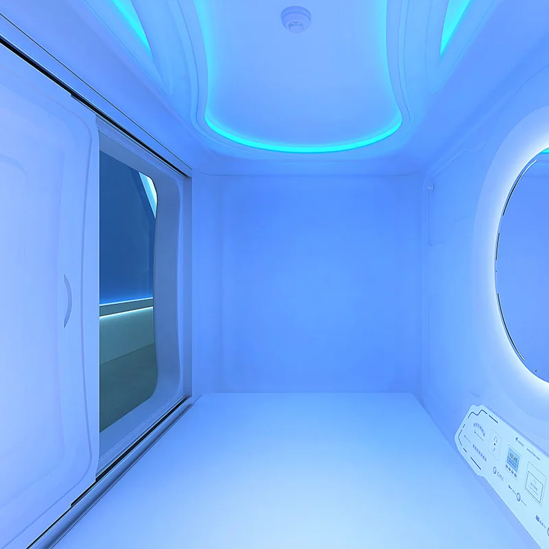 Capsule Hotel Bed inside 