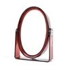 Plastic opening tabletop cosmetic oval makeup 2 ways desktop mirror