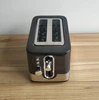 800W Round Button Stainless Steel Cool Touch 2 Slices Toaster