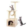 Simple Indoor Cat Scratching Scratcher Tree Tunnel With Playing Toy
