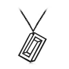 CONFINED NECKLACE Chemical Molecule Pendant Necklace Optical Illusion Pieces Design For Men Women Black Gold Silver