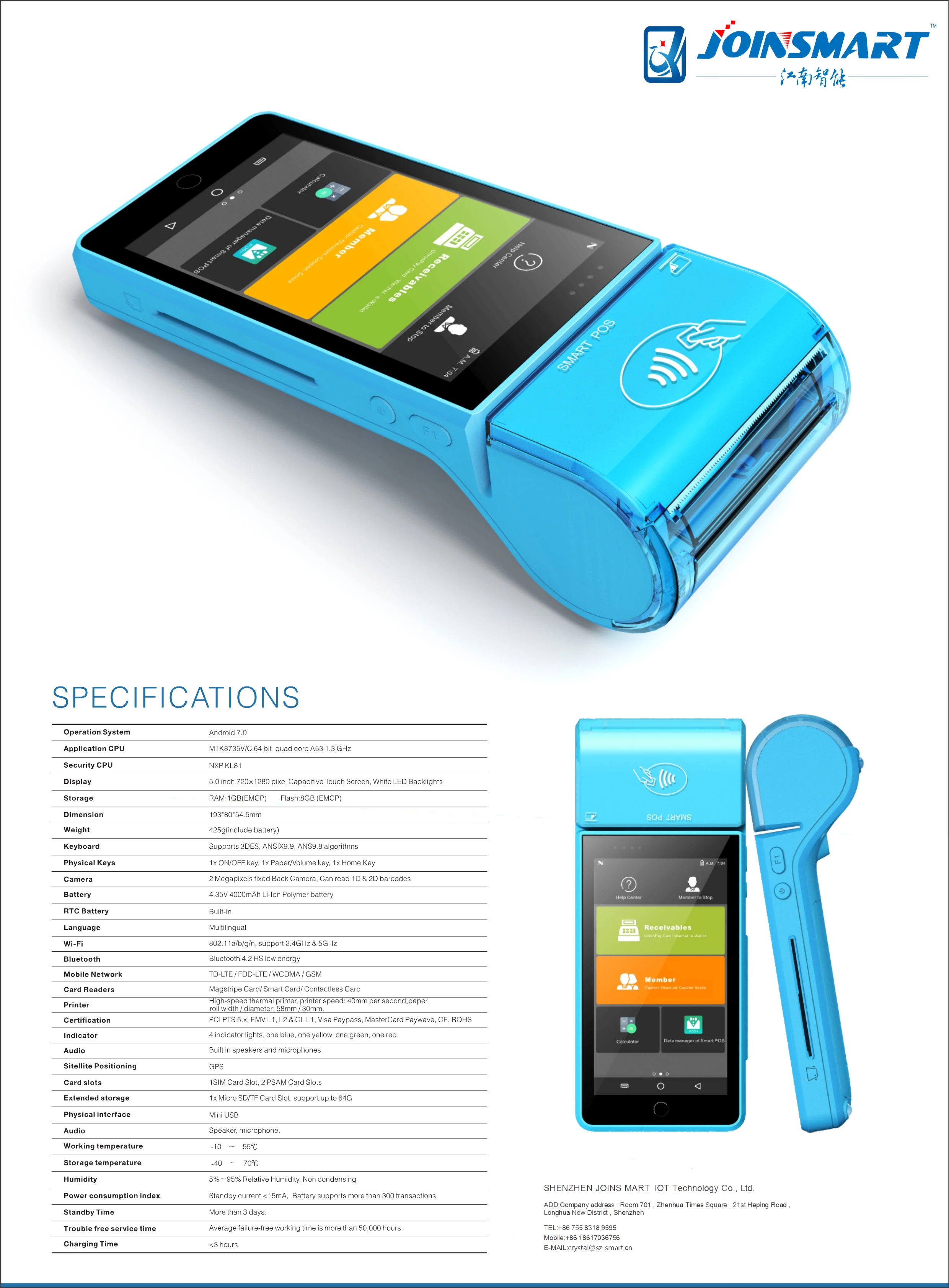 Hand Held Android Pos Terminal - Buy Andriod Pos Terminal,Hand Held Pos ...