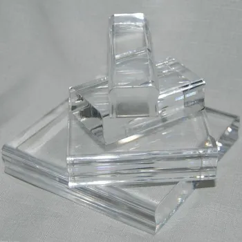 6pcs Acrylic Blocks, Clear Stamp Block Display Jewelry Stands Pedestal Ring Showcase Holder Base Photography Props For Wedding