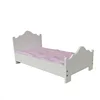 Doll furniture Doll single bed high quality wooden doll bed white TYDF002-W
