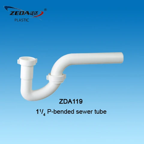 
Plastic kitchen sink drain trap pipe,PP plumbing Trap,P-bended sewer,Pipe 