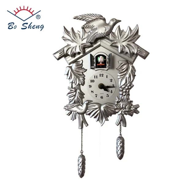 Cuckoo Wall Clock Birds Come Out Made In China Home Decor Wooden Color