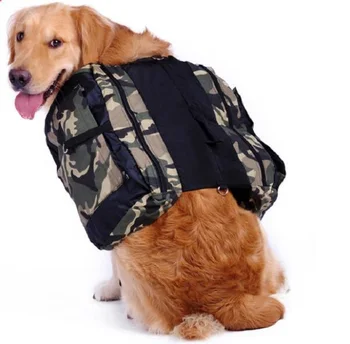 Dog Backpack Pet Adjule Saddle Bag Harness Carrier Traveling With Water Bowl