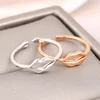 Plain Small Mouth Shape Couple Infinity Ring OEM Lovely Tail Ring