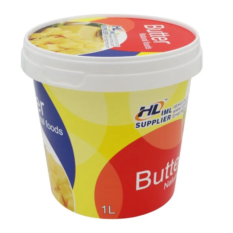 Peanut Butter Round Margarine Bucket Plastic Containers With Lids