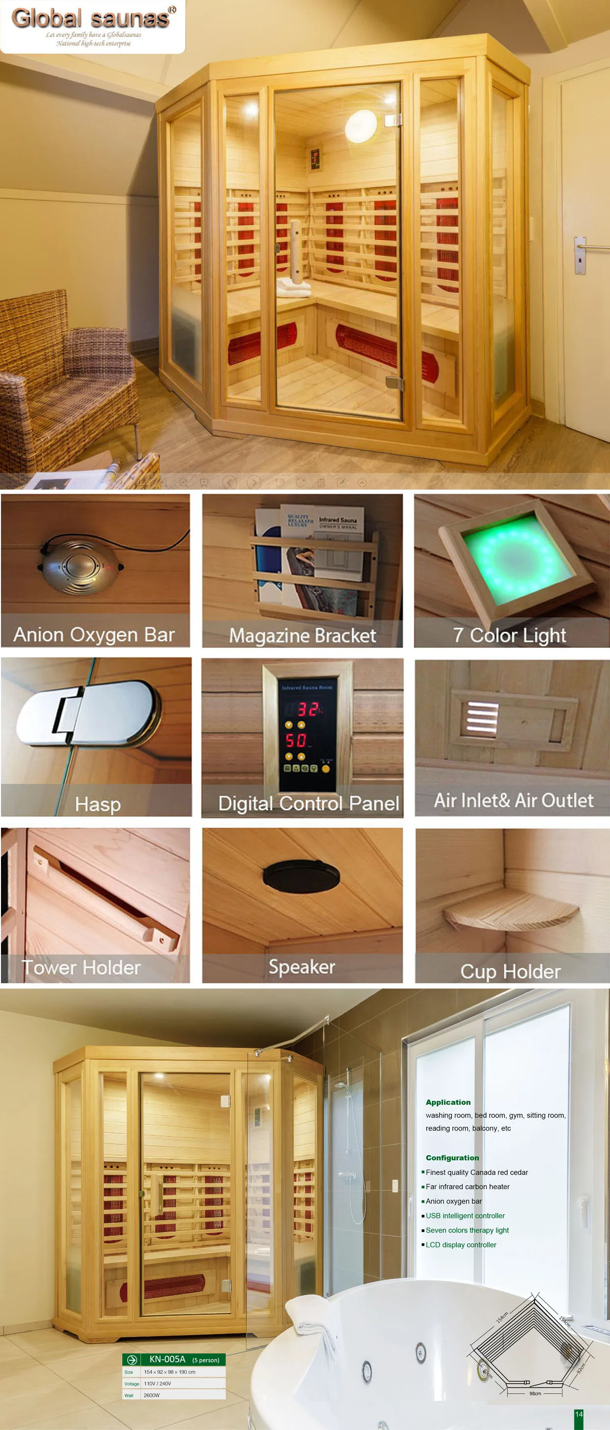 Dry Steam Sauna Far Infrared Sauna And Steam Combined Room,Sauna Room