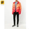 Men Winter Padded Jacket Printed Camouflage Puffer Jacket with Hood