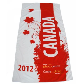 Vente Chaude 100 Coton Terry Velours Impression Feuille Dérable Canada Logo Serviette De Plage De Style Campagnard Serviette Promotionnelle Buy