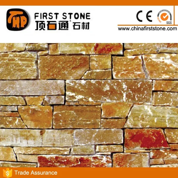 FSSW-300 Yellow Gneiss Granite Stone Wall Cladding