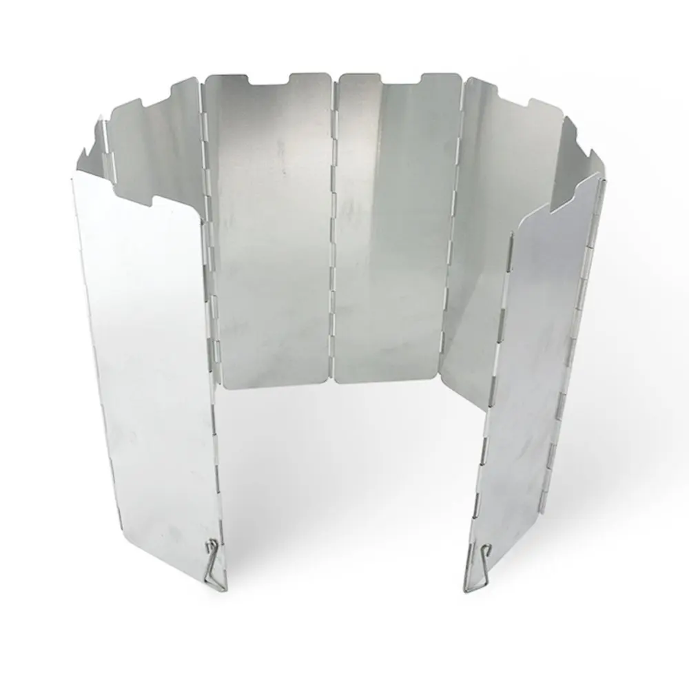 MAIYU 8 Pcs Outdoor Aluminum Windscreen For Use with Camping Stoves, Butane Stoves, Alcohol Stoves