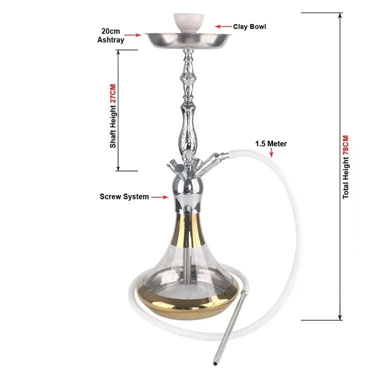 Nargile Zinc Hookah Wholesale Large Size Shisha Diy Hookah Pipe Shisha
