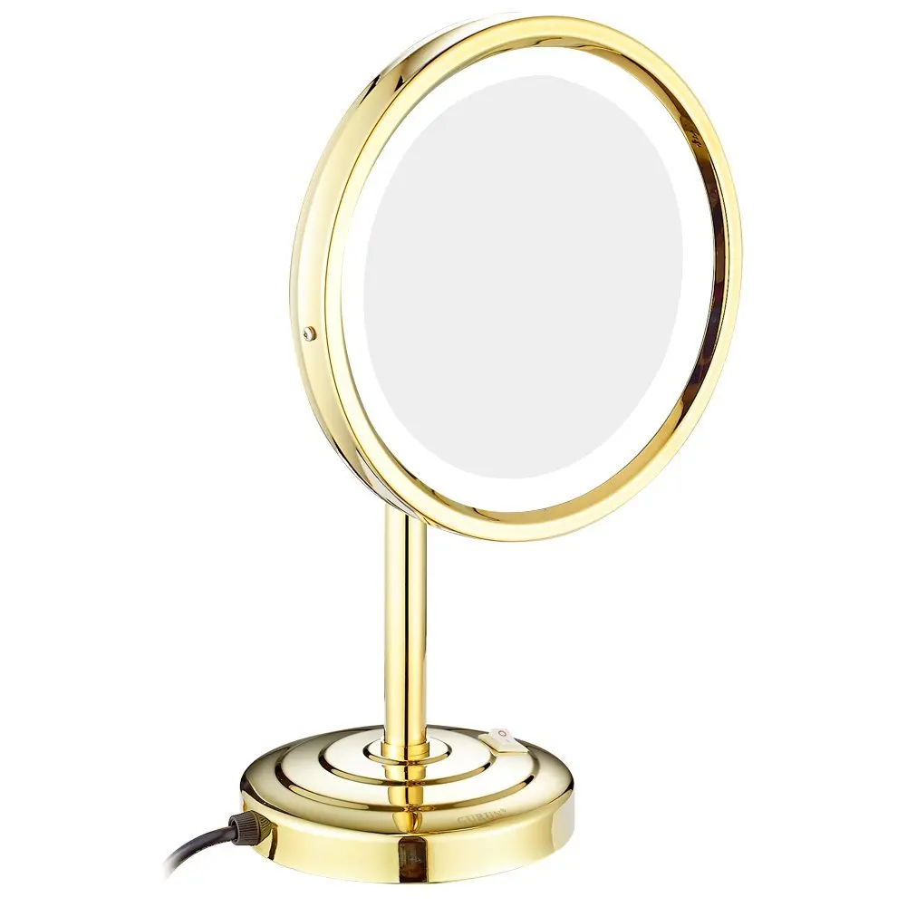 gold magnifying makeup mirror
