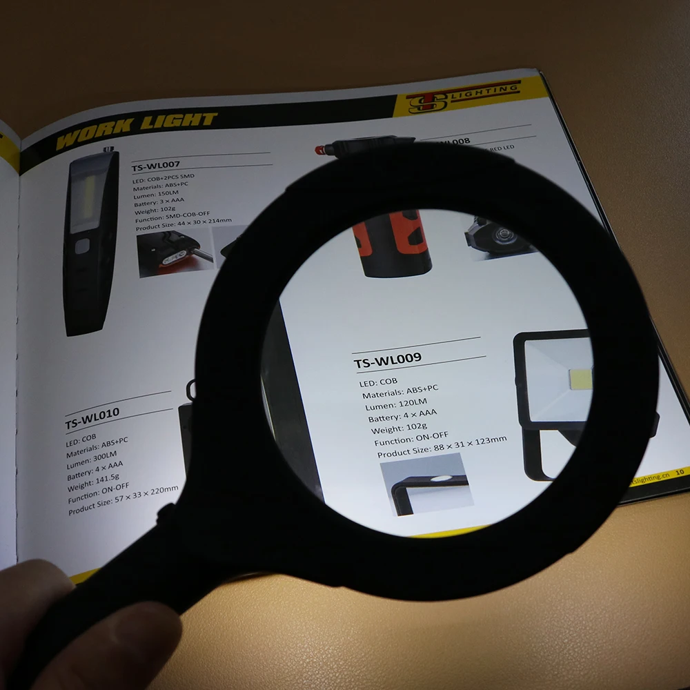 New style 3 W Cob led magnifying glass lamp for reading details