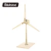 Manufacture DIY environmental educational 3D wooden puzzle solar toy wind turbine