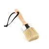 Stainless Steel Ferrule Nature Bore Hair Bristles Round Chalk Paint Wax Brush
