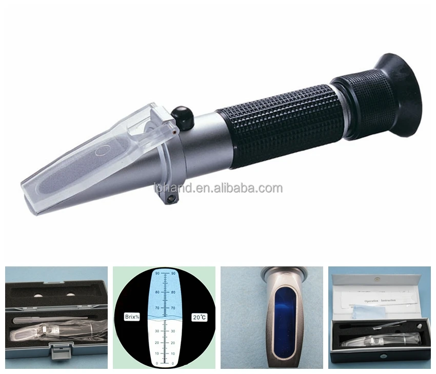Hand Held Brix Meter Optical Refractometer Sugar Refractometers 0-90 ...