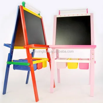 Kids Wooden Art Easel With Storage Box Buy Kids Easel Wooden