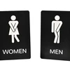hilarious bathroom lucite signs at the restrooms lighthearted contribution to building company culture in the workplace