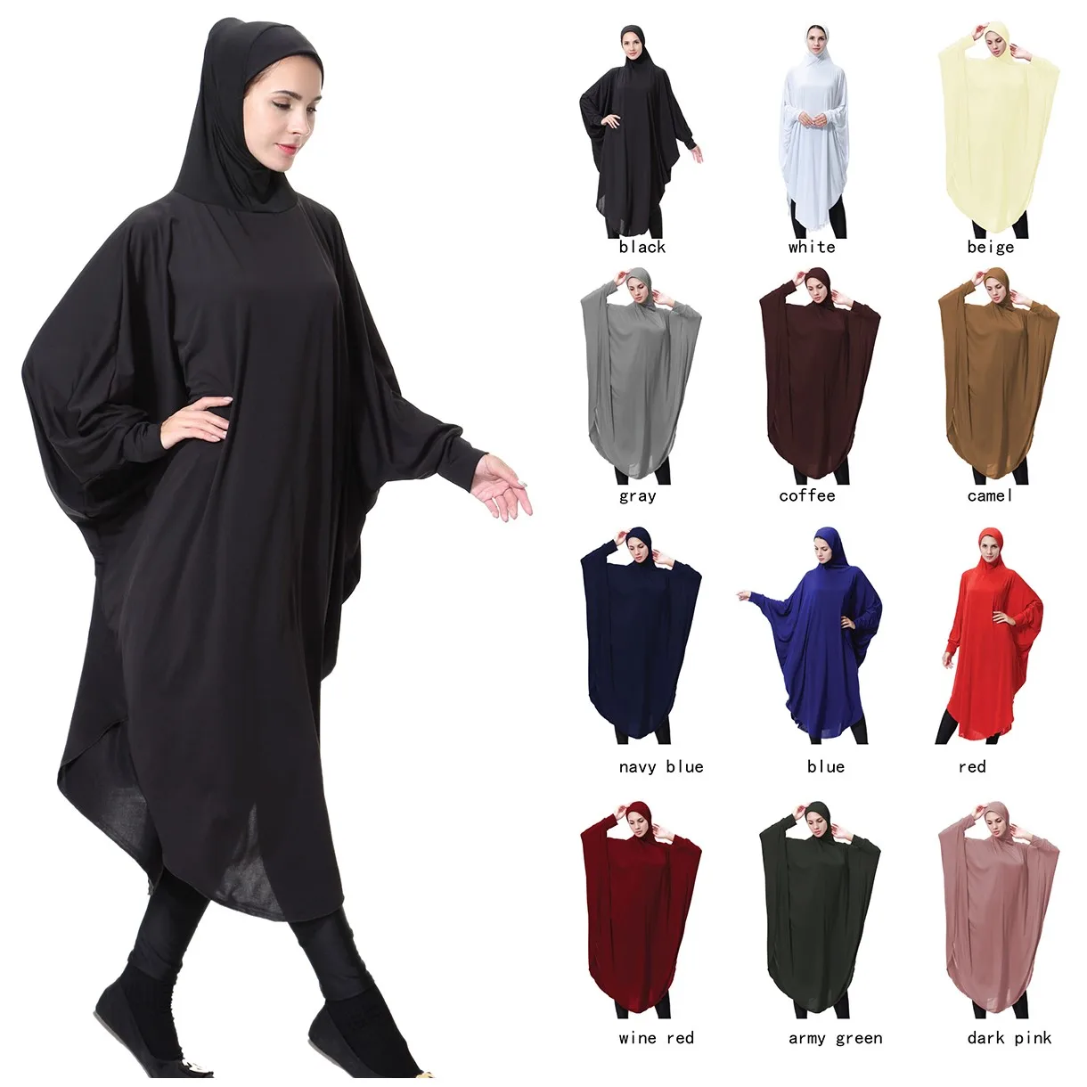 Wholesale Latest Design Muslim Dress Beautifully Long Solid Color ...