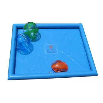 red inflatable pool