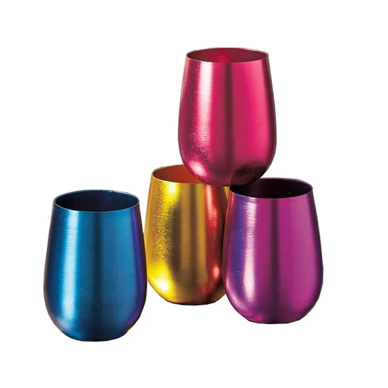 22oz Vintage Retro Aluminum Drinkware Drinking Glasses Wine Glass