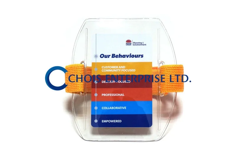 High Quality Low Cost Sports Armband Badge Holder,Clear Pvc & Colorful