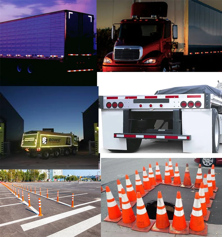 Green PVC Honeycomb Reflective Tape Adhesive For Truck For Vehicle