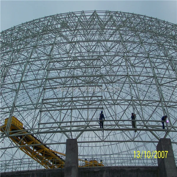 Prevent Dust Light Steel Prefab Dome House for Outdoor Coal Yard