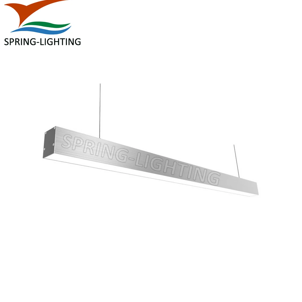 Architectural Linear LED Suspension Lighting 4ft 5ft 40w 50w 80w DLC High Bay LED Linear Light White