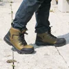 Water Resistant Military Force 4 Inch Khaki Genuine Leather High Quality Tactical Combat Boots