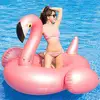 150c middle flamingo inflatable rose gold pool floating air mattress swimming ring