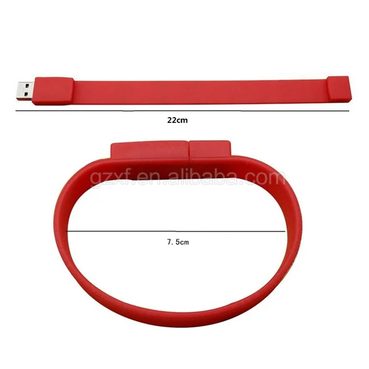 Custom Logo Usb Flash Drive Wristband USB Memory Stick Real Capacity Pendrive Slap Silicone Bracelet Flash Drive - ANKUX.COM