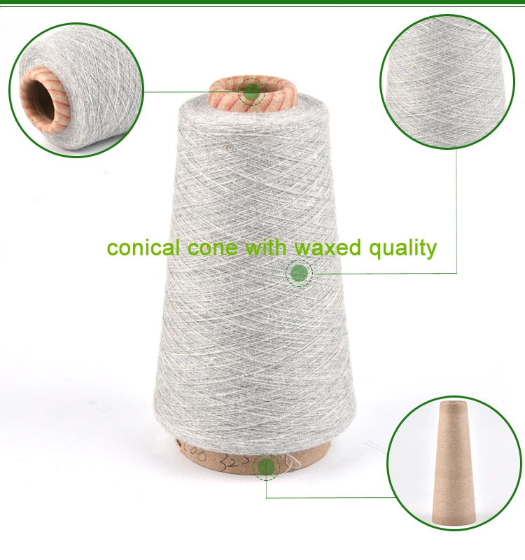 Colorful 20s TC/CVC cotton polyester blended peach colored yarn  colors for knitting socks details