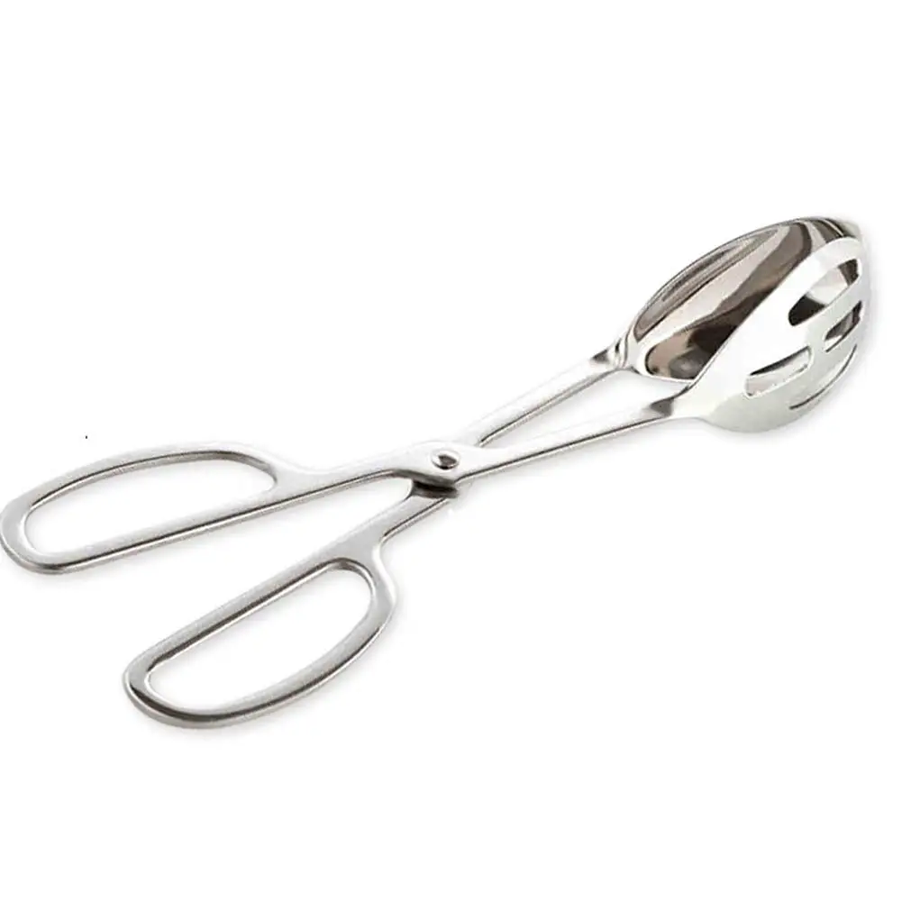 HUELE 3 Pcs Mini Stainless Steel Ice Sugar Tongs Serving Tongs Heart Shape for Kitchen Party Silver