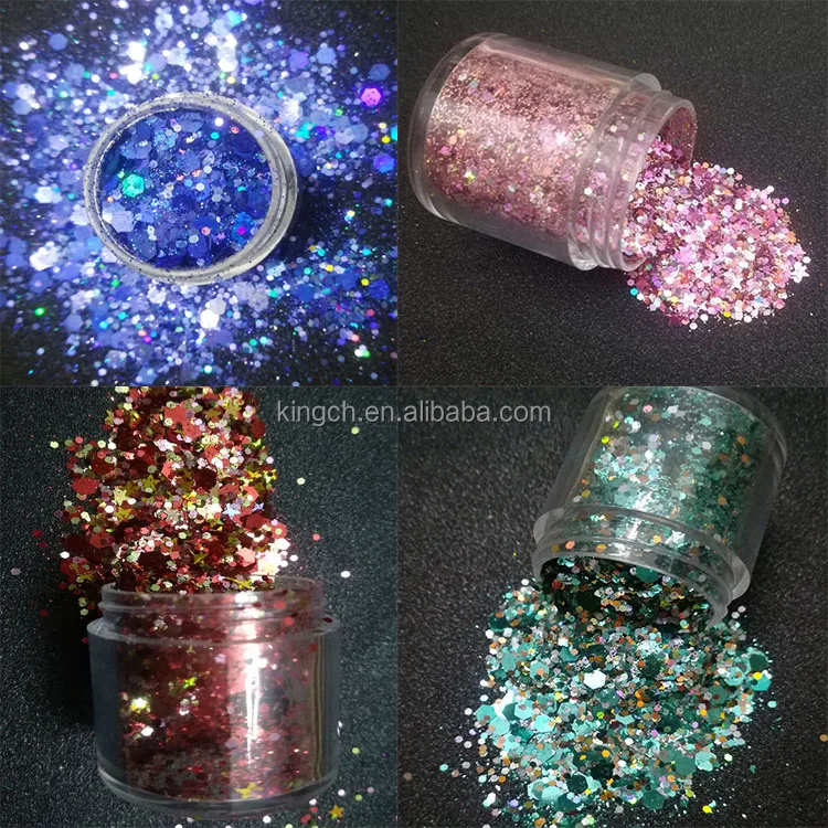 Solvent Resistant High Quality Chunky Glitter Metallic Spray Body