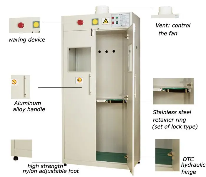 Laboratory Equipment Laboratory Gas Cylinder Storage Cabinet With
