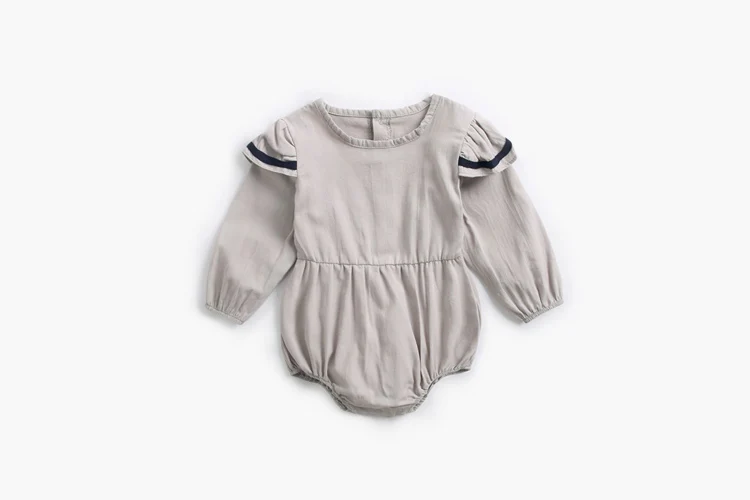 Solid Baby Girls Rompers Infant Organic Cotton Romper One Piece,03