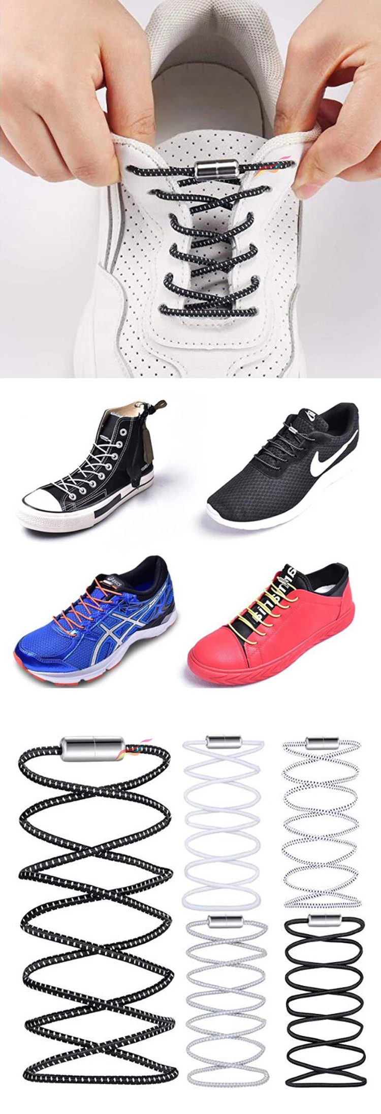 round colored shoelaces