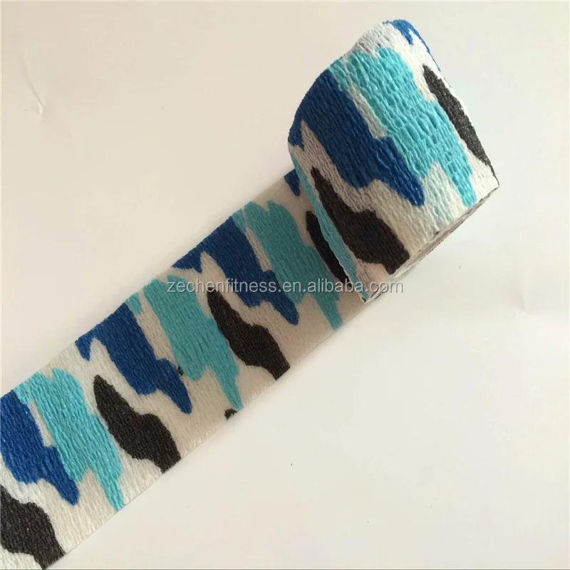 Self adhesive elastic breathable non woven cohesive first aid bandage Camouflage waterproof wrap tape