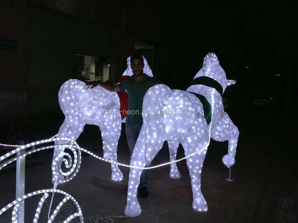 Large Outdoor Lights Horse Led Acrylic Outdoor Christmas Decorations ...