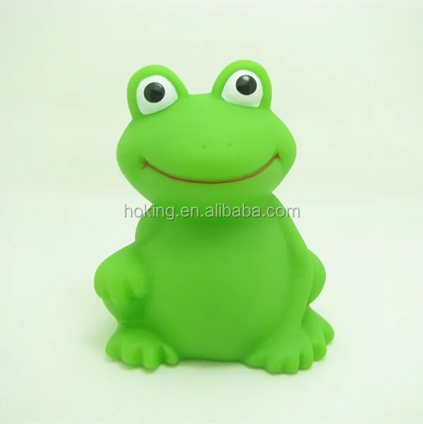 green rubber frog