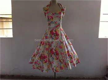 Ladies Celebrity Inspired Dresses 1940s 50s Vintage Flower Floral Print Dress Audrey Hepburn Rockabilly Swing Dress 50s Style Buy Retro Swing Dance