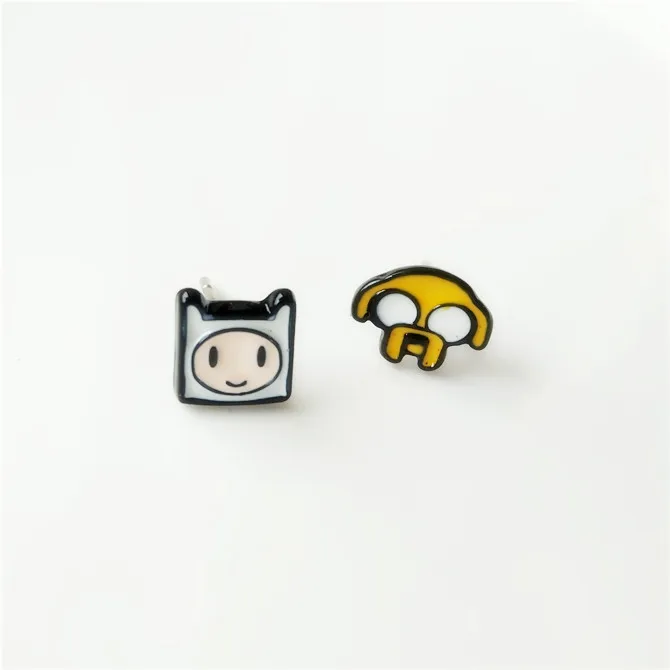 Adventure time với Finn v&agrave; Jake Nh&acirc;n Vật Earring Ear Stud B&ocirc;ng Tai