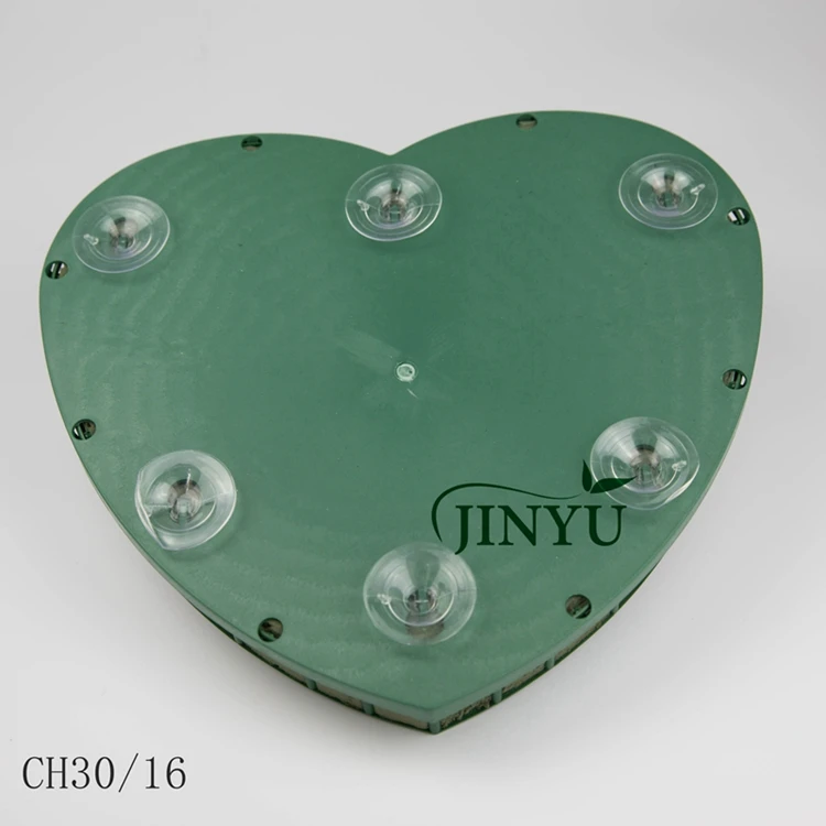 Jinyu Factory Resin Wet Floral Foam Gird Heart 30cm For Fresh Flower
