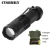 Waterproof Zoomable Led Torch Light Aluminum Rechargeable Tactical LED Mini Flashlight torch